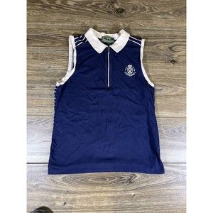 Ralph Lauren Active Womens V-Neck Sleeveless Polo Golf Shirt Top Size large